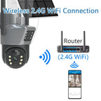 4K 8MP Dual-Objektiv PTZ Solarkamera Dual-Screen PIR Menschliche Verfolgung Outdoor WIFI Sicherheits-CTV Überwachungs-IP-Kamera