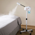 700ml 800W 2-in-1 Ozon-Gesichtsdampfer Gesichtsbefeuchtungsgerät Dichter Nebel Schnelle Vernebelung Hohe Kapazität Drehbarer Düse für Salon Beauty Spa