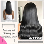 Clip-in Echthaar Extensions Glatt 100% Remy Echthaar Clip-in Extensions Unsichtbare Nahtlose Clip-ins Haarverlängerung 8 Stück Natur