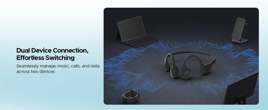 DOOGEE BoneBeat Swim Knochenschall-Kopfhörer IP68 Wasserdicht Schwimmen Open Earphones Bluetooth 5.4 Kabelloser Kopfhörer 7H Akkulaufzeit