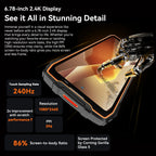 Blackview BL7000 KI 5G Outdoor-Smartphone Android 15, MTK 6300, 6,78" FHD+ 120Hz, 7500mAh/33W, Robustes Smartphone Dual SIM NFC/IP69K
