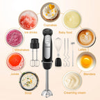 1500W 9-in-1 Stabmixer-Set, 21 Geschwindigkeiten & Turbo, inklusive Schneebesen, Zerkleinerer, Milchaufschäumer & Pürierstab zum Mixen und Pürieren