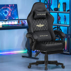 GTPLAYER Gaming-Stoffstuhl, ergonomischer Bürostuhl, PC-Stuhl, verstellbarer und drehbarer Schreibtischstuhl