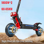 SUNNIGOO X7/X7PRO Elektroroller 3600W Doppelmotor Leistungsstark Max. Geschwindigkeit 60-65km/h 11 Zoll Offroad-Reifen Faltbarer Leistungsstarker E-Scooter 60KM Reichweite Wasserdicht IP54 NFC-Sperre Duale Bremsen All-Terrain-Scooter