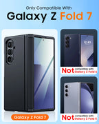 Geeignet für Magsafe, Scharnierschutz, Displayschutz, integrierter versteckter Ständer, schlanke, stoßfeste Handyhülle für Galaxy Z Fold 7 – Schwarz