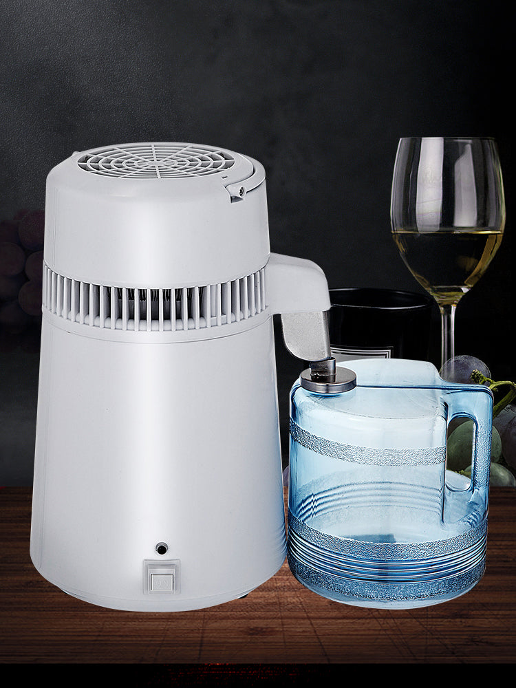 SucceBuy 4L Wasserdestilliergerät Reiniger Filter Spender Heizung Trinkflasche Enthärter 304 Edelstahl Haushaltsgerät