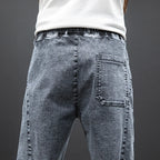 Frühling Sommer Schwarz Blau Cargo Jeans Herren Streetwear Denim Jogger Hosen Herren Baggy Harem Jean Hosen Übergröße