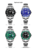 ADDIESDIVE Herren-Uhr klassisch mit Keramiklünette 200m wasserdicht Freizeit Quarz-Uhr BGW9 Blaue Leuchtzeiger Geschenk-Uhr MY-H3-2