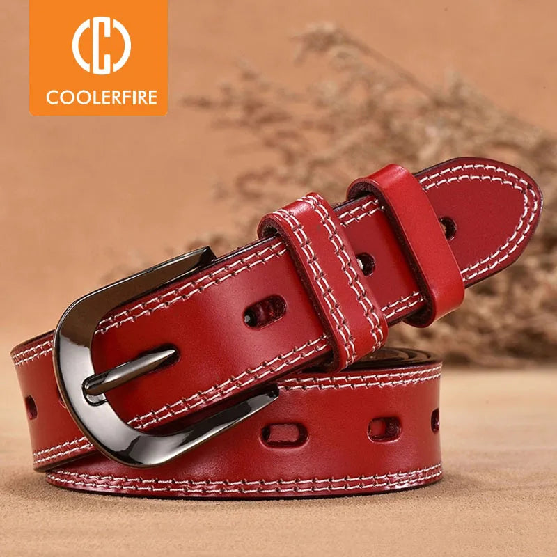 Women Genuine Leather Belt For Female Strap Casual All-match Ladies Adjustable Belts Designer High Quality Brand Hauptbild