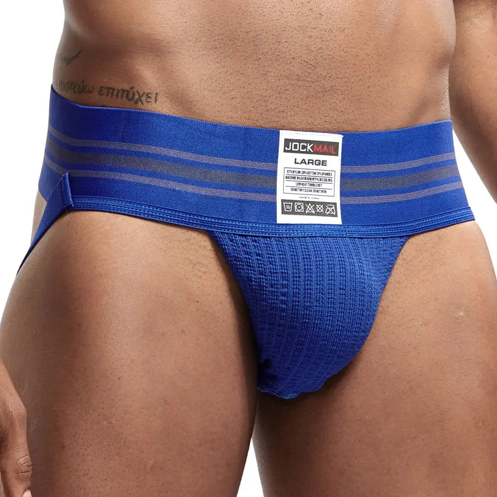 JOCKMAIL sexy Herren Unterwäsche Jockstrap Homme Herren Jockstrap Unterwäsche Herren String Jockstrap Gay Jockstrap Baumwolle Atmungsaktiv weiß