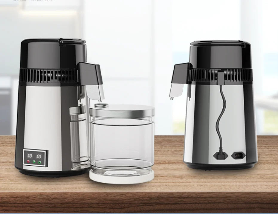750W 4L Wasser-Destilliergerät Haushalt Destilliertes Reinwassergerät Destillationsreiniger Filter Edelstahl Wasserfilter