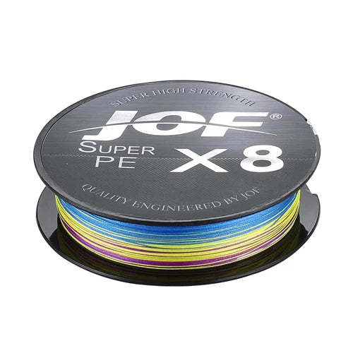 JOF X8 150M 300M 500M Geflochtene Angelschnur 8 Stränge Mehrfarbig Multifilament Salzwasser PE-Schnur 15 20 30 40 60 80 100LB