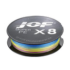 JOF X8 150M 300M 500M Geflochtene Angelschnur 8 Stränge Mehrfarbig Multifilament Salzwasser PE-Schnur 15 20 30 40 60 80 100LB