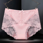 7 Stück Baumwoll-Damenunterwäsche, Spitze, transparente Höschen, bequeme, antibakterielle Übergrößen-Hosen, weibliche sexy Dessous