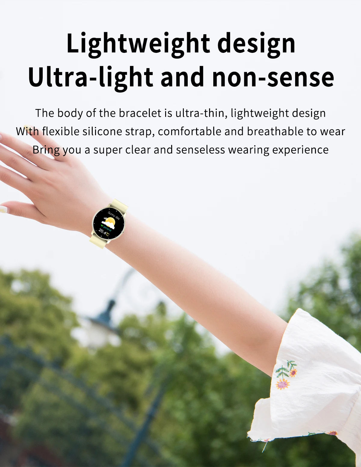 LIGE Wasserdichte Smartwatch für Damen, Echtzeit-Wettervorhersage, Herren-Uhren, Sport-Damen-Smartwatch für Damen, Android, iOS