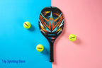 Kawasaki Padel Tennis Schläger aus Carbonfaser mit weichem EVA-Kern, inklusive Padel-Tasche und Hülle, Power Beach Tennis Padel