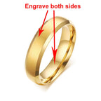 Vnox Personalisierter Edelstahlring mit abgeschrägter Kante und gebürsteter Mitte für Herren und Damen, schwarzer Ehering, individueller Namensbuchstaben-Datum-Ring