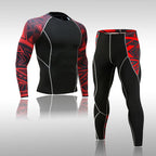Herren Kompressions-Sportanzug Schnelltrocknend Schweißableitend Fitness Training MMA Kit Rashguard Herren Sportbekleidung Jogging Laufbekleidung