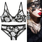 DaiNaFang Neue Sexy Hochwertige Damen Ultra Dünn Dick 75-95 BCDE Cup BH-Sets Spitze Push Up Unterwäsche Höschen Übergröße Dessous