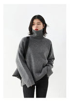 CHIC VEN Koreanischer Damen Pullover Lockerer Rollkragenpullover Warme Einfarbige Pullover Strickwaren Basic Female Tops Herbst Winter 2022