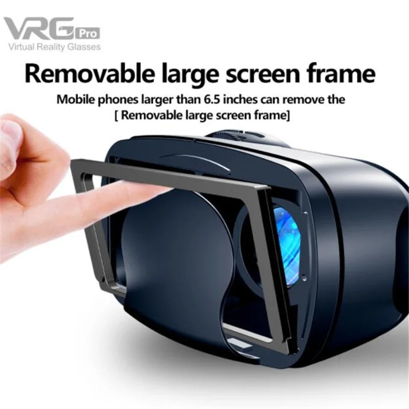 Virtual Reality VR Brille IMAX Riesiger Bildschirm HD 3D Brille Google Cardboard Box VR Headset Helm für 5-7" Telefon, unterstützt Gamepad