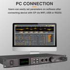 Paulkitson A808 Prozessor Digitaler professioneller Audioprozessor 8 In 8 Out 32Bit DSP 7-Band EQ Equalizer WIFI USB Ohne Rauschen