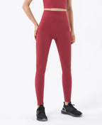 SOISOU Nylon Yogahosen Gym Leggings Damen Mädchen Fitness Weiche Strumpfhosen Hohe Taille Elastisch Atmungsaktiv Keine T-Linie Sporthosen