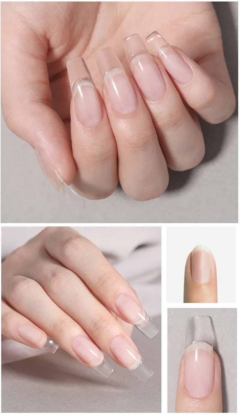 LILYCUTE 15ml Verlängerungsgel-Nagellack-Set Quick Nail Prolong mit Verlängerungsform-Nagelspitzen Acryl-Lösung Maniküre-Werkzeug-Kit