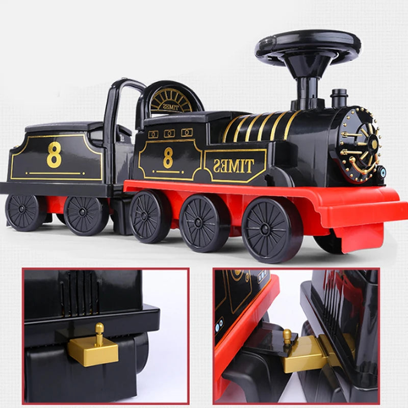 Kinder Zug Reitspielzeug Eisenbahn Klassisches Elektromodell Kann Einen Kleinen Zug Schienenwagen Transportieren Kinder Baby Lauflernwagen Spielzeug Jungen
