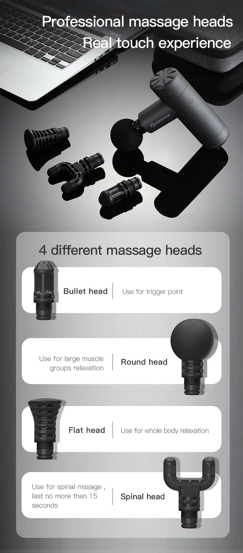 Booster Mini X Massage Gun Perkussion Rücken- und Nackenmassagegerät Elektrische Vibratoren Tragbares Fitness-Mini-Körpermassagegerät