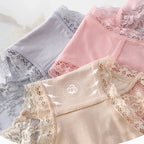 7 Stück Baumwoll-Damenunterwäsche, Spitze, transparente Höschen, bequeme, antibakterielle Übergrößen-Hosen, weibliche sexy Dessous