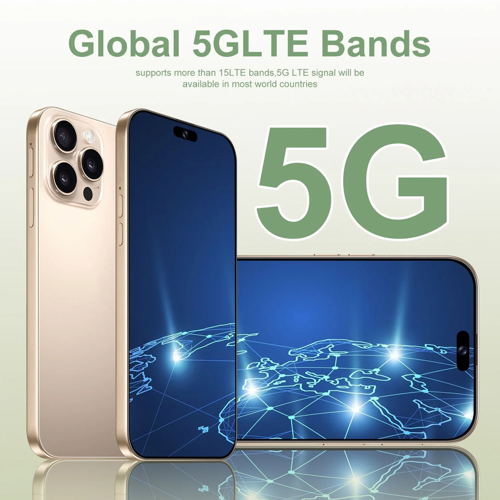 Neues I16 Pro Max grenzüberschreitendes exklusives 5G-Telefon, 7,3-Zoll-Bildschirm, Android 15.0, Dual-SIM, Auslandsversion, Direktvertriebsquelle