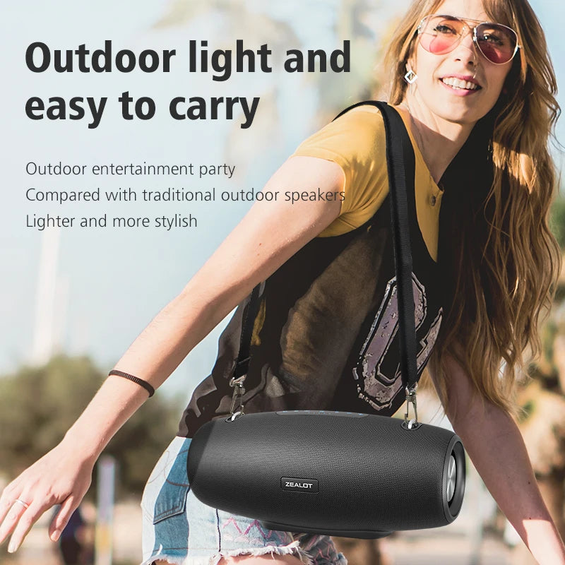 ZEALOT-S67 60W Tragbarer Bluetooth-Lautsprecher Outdoor Party-Lautsprecher Großer lauter Lautsprecher Exzellente Bassleistung Hifi-Lautsprecher