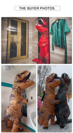 T-Rex aufblasbares Tyrannosaurus Dinosaurier Kostüm Kinder Erwachsene Rollenspiel Kostüm Halloween Maskottchen Partybekleidung