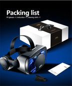 Virtual Reality VR Brille IMAX Riesiger Bildschirm HD 3D Brille Google Cardboard Box VR Headset Helm für 5-7" Telefon, unterstützt Gamepad