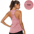 WANAYOU Ärmellose Yoga-Shirts Damen Schnelltrocknendes Running Sport Tank Top Ärmelloses Fitness Gym Workout Top Yoga Weste