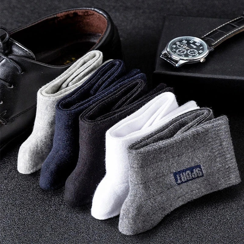 20 Stück = 10 Paar hochwertige Herrensocken aus Baumwolle, atmungsaktiv, schweißabsorbierend, mittellang, schwarze Socken, Deodorant, Business-Herren-Geschenk-Socken