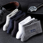 20 Stück = 10 Paar hochwertige Herrensocken aus Baumwolle, atmungsaktiv, schweißabsorbierend, mittellang, schwarze Socken, Deodorant, Business-Herren-Geschenk-Socken