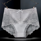 7 Stück Baumwoll-Damenunterwäsche, Spitze, transparente Höschen, bequeme, antibakterielle Übergrößen-Hosen, weibliche sexy Dessous