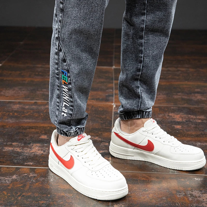 Frühling Sommer Schwarz Blau Cargo Jeans Herren Streetwear Denim Jogger Hosen Herren Baggy Harem Jean Hosen Übergröße