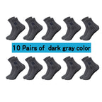 20 Stück = 10 Paar hochwertige Herrensocken aus Baumwolle, atmungsaktiv, schweißabsorbierend, mittellang, schwarze Socken, Deodorant, Business-Herren-Geschenk-Socken