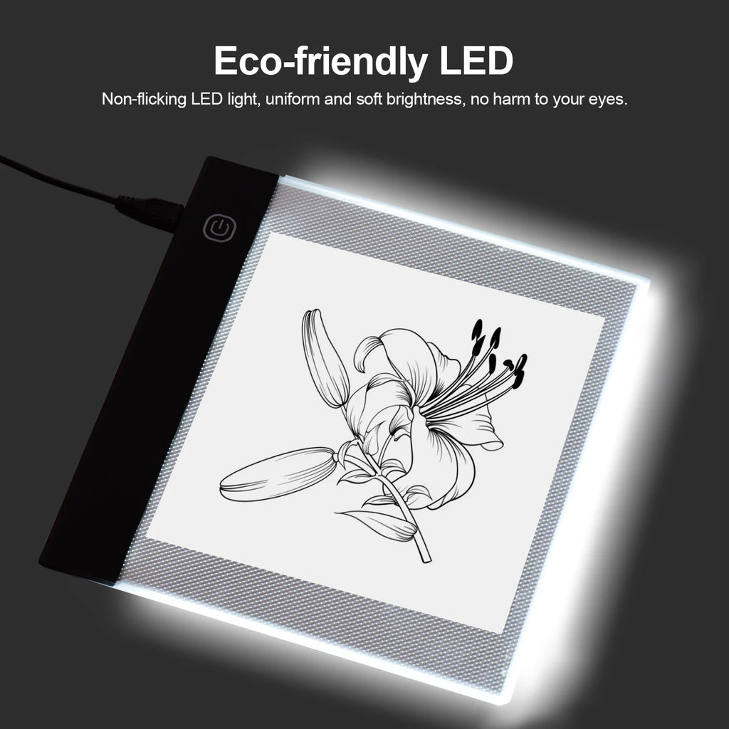 Tragbares Daumenkino-Set mit Leuchtpad-Tablet, LED-Leuchtkasten, 3-Stufen-Helligkeitsregelung, 300 Blatt Daumenkino-Papier mit Bindeschraube