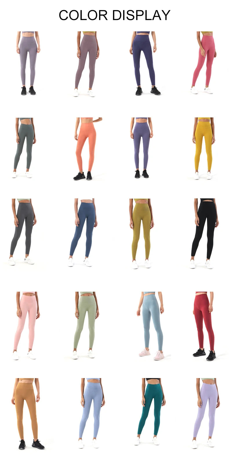 SOISOU Nylon Yogahosen Gym Leggings Damen Mädchen Fitness Weiche Strumpfhosen Hohe Taille Elastisch Atmungsaktiv Keine T-Linie Sporthosen