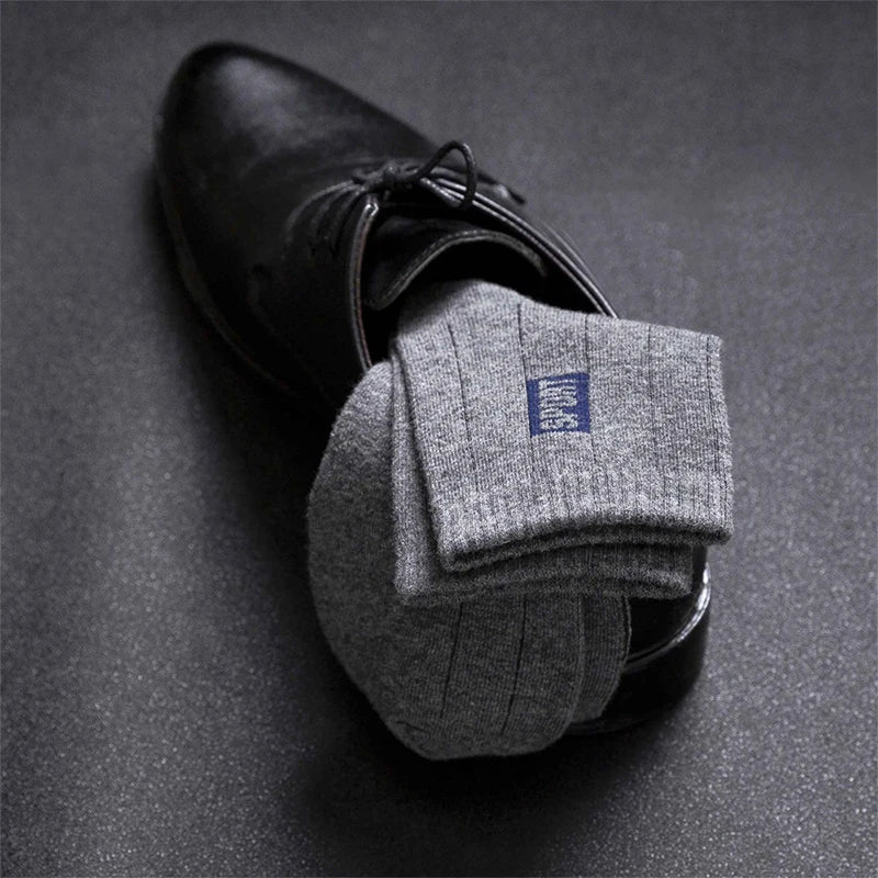 20 Stück = 10 Paar hochwertige Herrensocken aus Baumwolle, atmungsaktiv, schweißabsorbierend, mittellang, schwarze Socken, Deodorant, Business-Herren-Geschenk-Socken