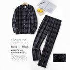 Herren-Hausanzüge Langärmelige Hosenanzüge für Herbst und Winter Pyjamas für Herren Flanell Kariertes Design Pyjamas für Herren