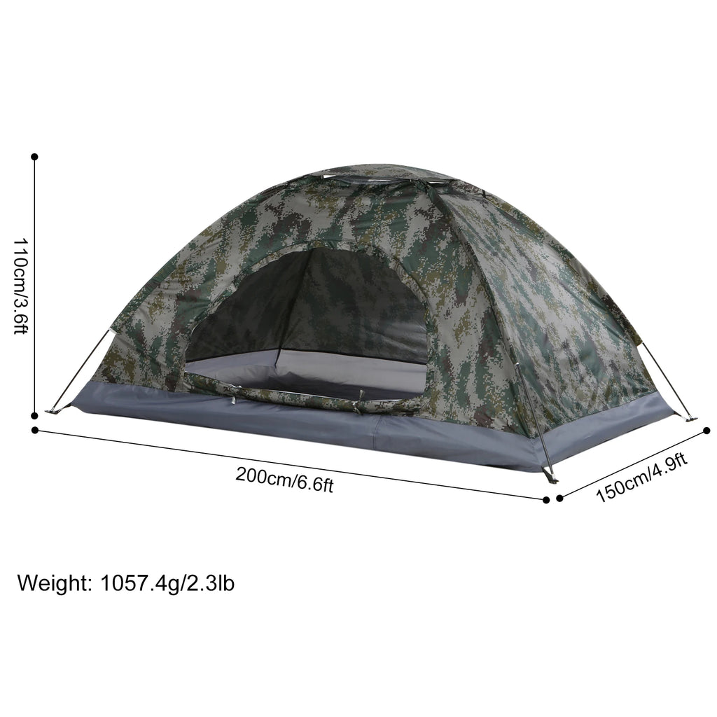 Tomshoo 1/2 Personen Ultraleichtes Campingzelt Einwandiges Tragbares Wanderzelt Anti-UV-Beschichtung UPF 30+ für Outdoor, Strand, Angeln