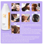 PURC 1000ml Keratin Haarglättende Glättungsbehandlung für lockiges, krauses Haar, brasilianische Keratinprodukte professionell