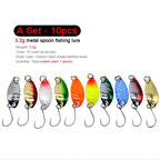 7/9/10 Stück Forellenköder 2,5g/2,6g/3g/3,2g/3,5g/5g Metalllöffel Angelköder Wobbler Casting Jigging Angelzubehör Pesca Döbel