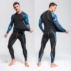 Herren Kompressions-Sportanzug Schnelltrocknend Schweißableitend Fitness Training MMA Kit Rashguard Herren Sportbekleidung Jogging Laufbekleidung