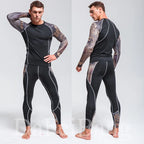 Herren Kompressions-Sportanzug Schnelltrocknend Schweißableitend Fitness Training MMA Kit Rashguard Herren Sportbekleidung Jogging Laufbekleidung